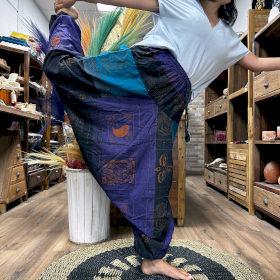 Yoga & Festivalbroek - Aladdin Himalaya print op Paars