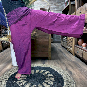 Yoga & Festivalbroek - Thaise Visser Mandala Mantra op Paars