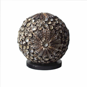 Boho Schelpenlamp - Chocolade Twist Globe - 15 cm
