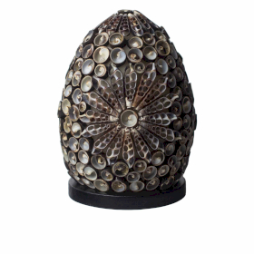 Boho Schelpenlamp - Chocolade Twist Oval - 15 cm