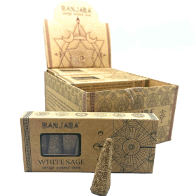 12x Banjara Smudge Pyramid Cones - Witte Salie