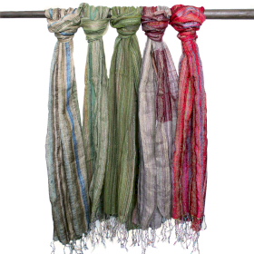 10x Indiase Boho Sjaals - 50x180cm - Willekeurige Groenen