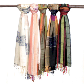 10x Grote Indiase Boho Sjaals -  75x180cm - Willekeurige Groenen