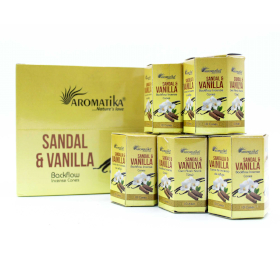 12x Pak van 10 Masala Terugstroom Wierook - Sandelhout & Vanille