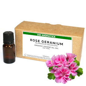 10x Roosgeranium Biologische Essentiële Olie 10ml - ONGELABELD