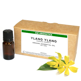 10x Ylang Ylang Biologische Essentiële Olie 10ml - ONGELABELD