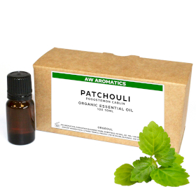 10x Patchouli Biologische Essentiële Olie 10ml - ONGELABELD