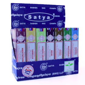 42x Weergaveverpakking van 42 - Satya assortiment wierook 15 gram