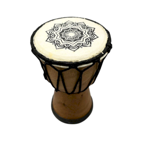 Handgemaakte Djembé-Trommel met Brede Bovenkant - 15 cm