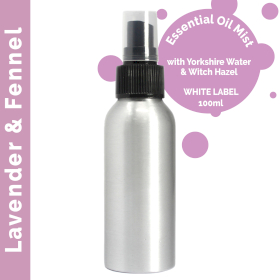 6x 100ml Etherische Olie Mist - Lavendel & Venkel - White Label