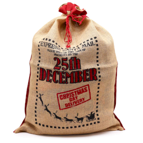 Jute Kerst Zak - 25th December