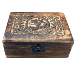 Middelgrote Houten Bewaardoos 15x10x6cm - Om