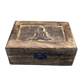 Medium Wooden Keepsake Box 15x10x6cm - Boeddha
