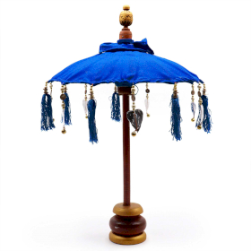 Bali Home Decor Parasol - Katoen - Blauw - 40 cm