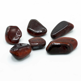 6x Afrikaanse Edelsteen Tijgeroog - Rood - Maat 8 - 30mm