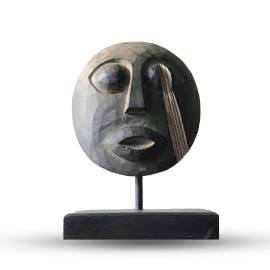 Timor Tribaal Decoratief Masker - Antiek 27x20cm