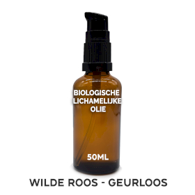 10x Organische Lichaamsolie 50ml - Rozenbottel (Ongeparfumeerd) - Zonder etiket