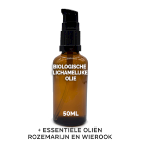 10x Organische Lichaamsolie 50ml - Rozemarijn & Wierook - Zonder etiket