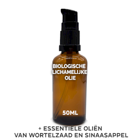 10x Organische Lichaamsolie 50ml - Wortel & Sinaasappel - Zonder etiket