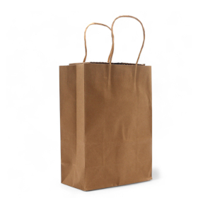 12x Cord Handle Paper Bag (16x22x8cm) - Natuur (130g)