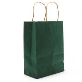 12x Grote Cord Handle Paper Gift Bag (26x32x12cm) - Groen (130g)