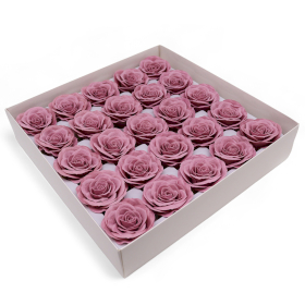 25x Ambachtelijke Zeepbloem - Groot (7-Laags) Vintage Roos - Operetisch Mauve