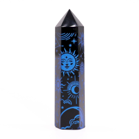 Zwarte Obsidiaan Punten (ca. 60-70 gm 9cm) - Middernachtblauw