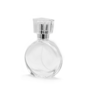 6x 30ml Ovale Fles, Zilveren Spray en Kristallen Dop
