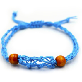10x Crystal Edelsteen Armband Koord 20-28cm/7.8-11inch - Blauw