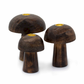 Set van 3 Wierookkegel Paddenstoelen (10cm 9cm 8cm)