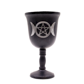 Gietijzeren Rituele Beker - Drievoudige Maan - 20x11 cm