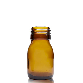 110x 30ml Amberkleurige Glazen Medicijnfles - Geen Dop