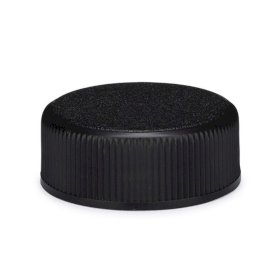50x Dop voor Glazen Medicijnfles Zwart Plastic Zwart 28mm