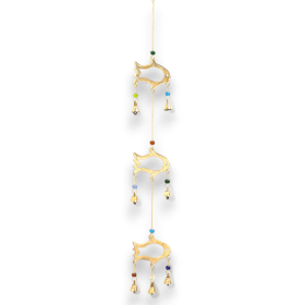 4x Indianen Windgong - Vis Drop - 7 Klokjes - 8.5x54cm