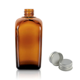 64x 50ml Amber Glazen Alchemist Fles met Aluminium Dop