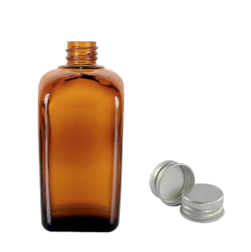 48x 100ml Amber Glazen Alchemist Fles met Aluminium Dop