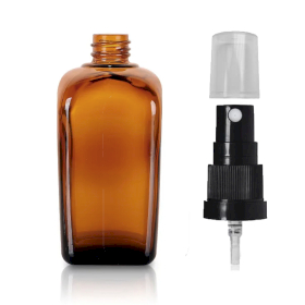 64x 50ml Amber Glazen Alchemist Fles met Verstuiver