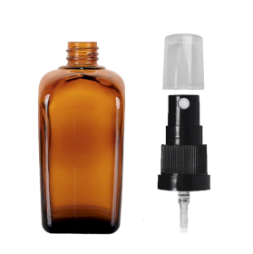 48x 100ml Amber Glazen Alchemist Fles met Verstuiver