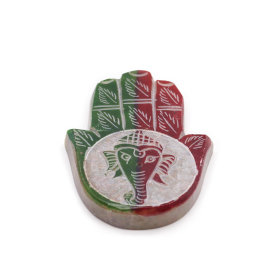 4x Speksteen Hamsa Wierookhouder 9x6cm - Ganesha