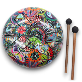 Stalen Tong Geluksdrumss Multi Kleur OM - 18cm