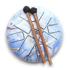 Stalen Tong Geluksdrumss Blauwe Lucht OM - 18cm