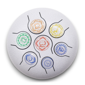 Stalen Tong Geluksdrumss 7 Chakra - 18cm