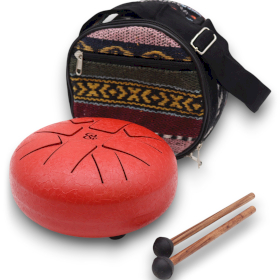 Stalen Tong Geluksdrumss Om Rood - 16cm