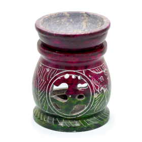 Kleine Gekleurde Speksteen Olielamp 8cm - Om & Olifant