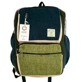 Grote Boxy Hennep Rugzak - Teal & Salie