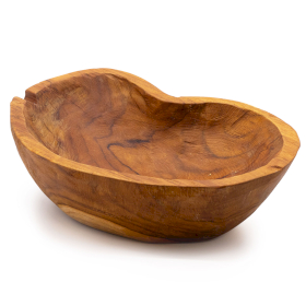 Natuurlijk Onregelmatig Vormige Teakhouten Fruitschaal - 31x22x8cm
