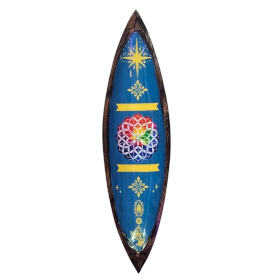 Enamel Wierookkom - Mango Hout - Mandala