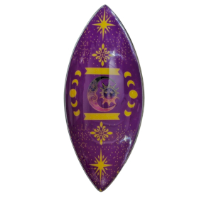 Enamel Wierookkom - Aluminium - Paarse Zon & Maanfasen