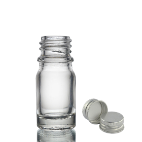 255x 5ml Heldere Glazen Druppelfles met Aluminium Dop