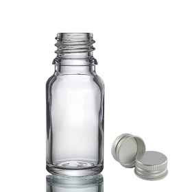 192x 10ml Heldere Glazen Druppelfles met Aluminium Dop